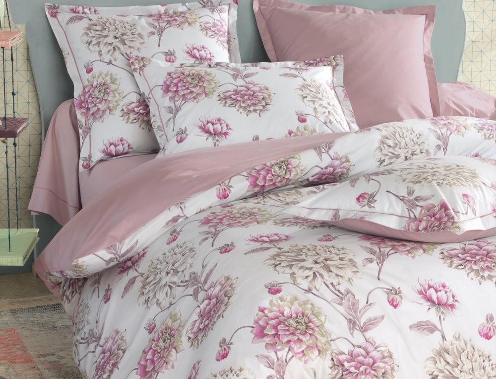 Drap housse percale beige rosé bonnet 35 cm L'amoureuse