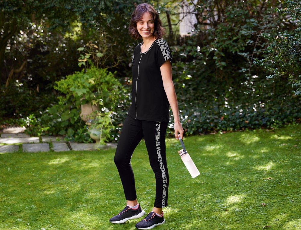 Legging Athlétique Détails imprimé fleuri