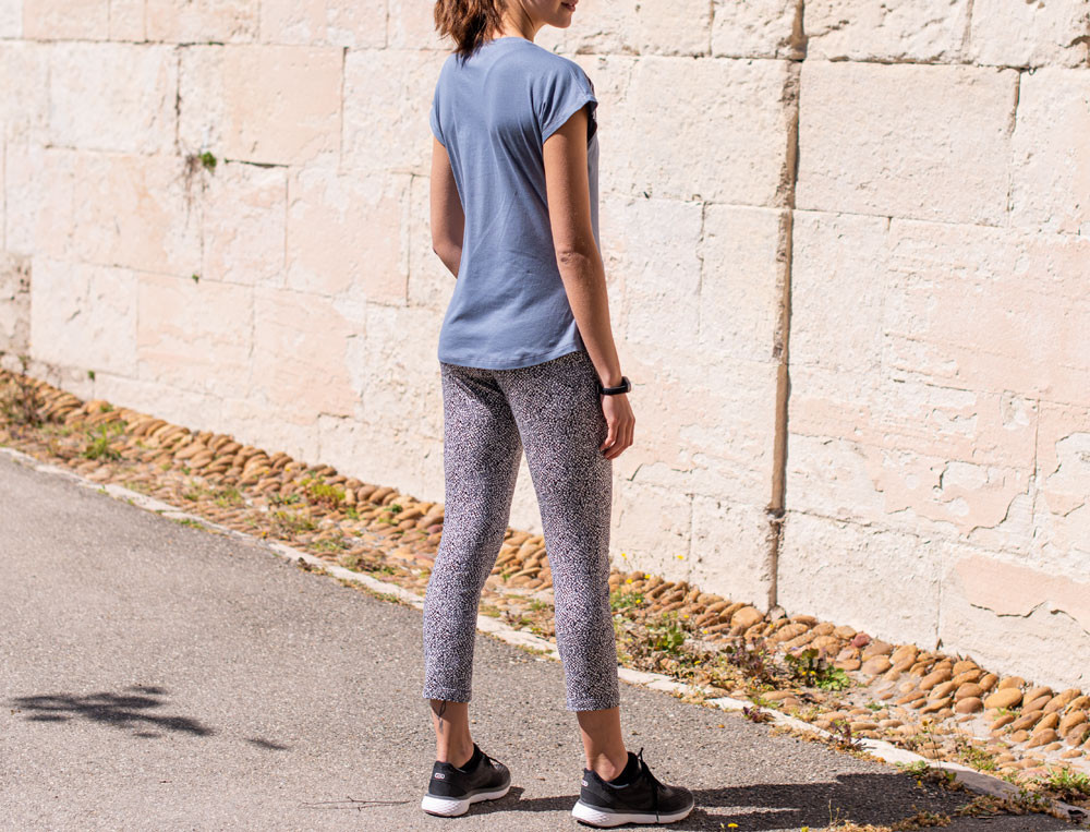 Leggings Bedrucktes Molton In Bewegung