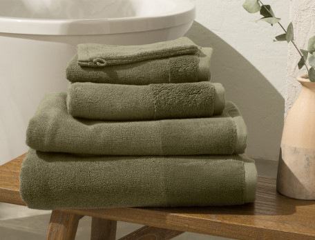 Linge de bain uni en coton biologique Bio nature