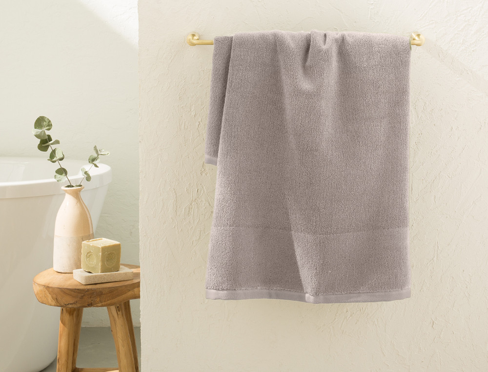 Linge de bain uni en coton biologique Bio nature