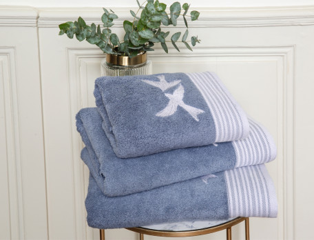 Linge de bain brodé À tire d'aile