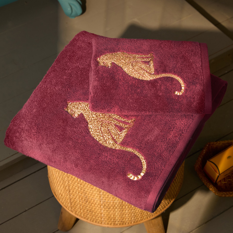Linge de bain brodé Eden sauvage