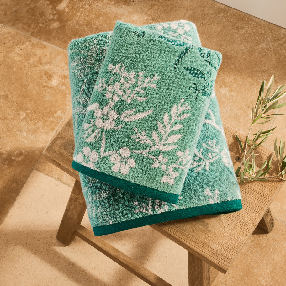 Linge de bain jacquard Essence de sakura