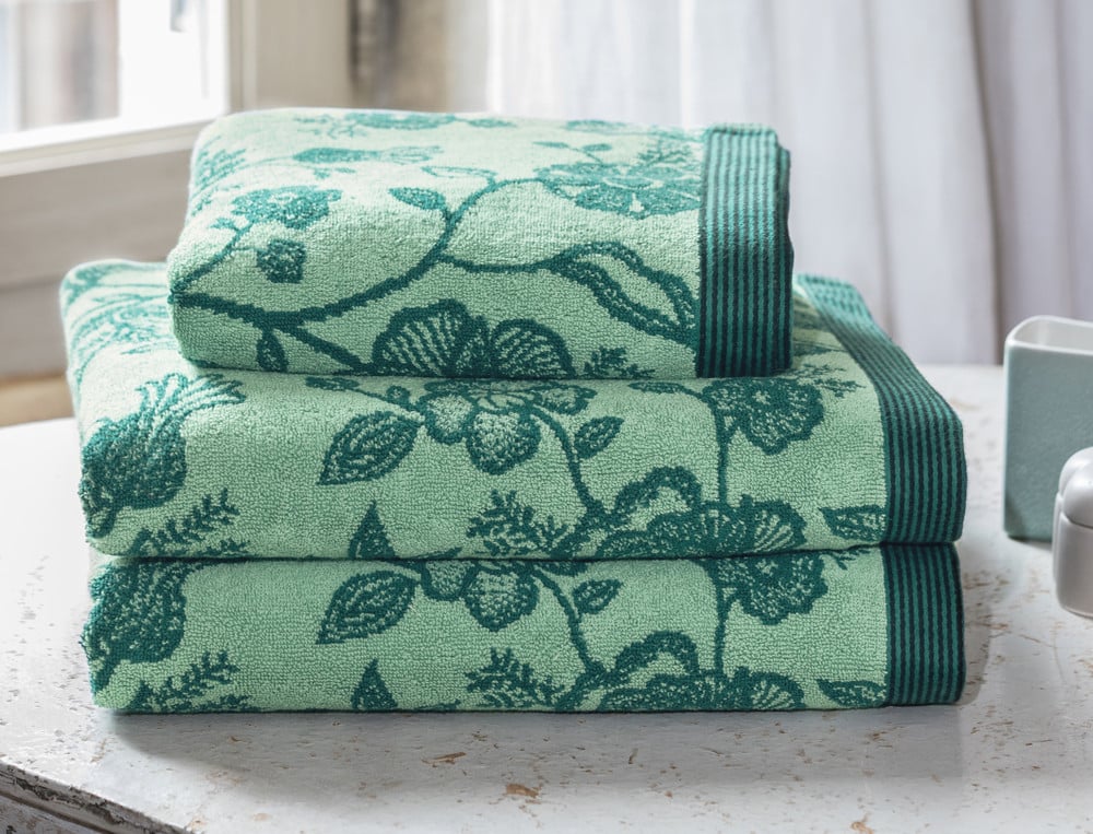 Linge de bain jacquard Byzance Jacquard floral