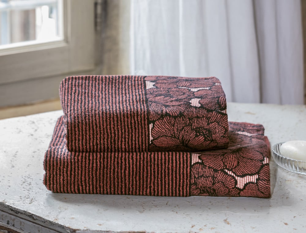 Linge de bain jacquard Byzance Jacquard rayé