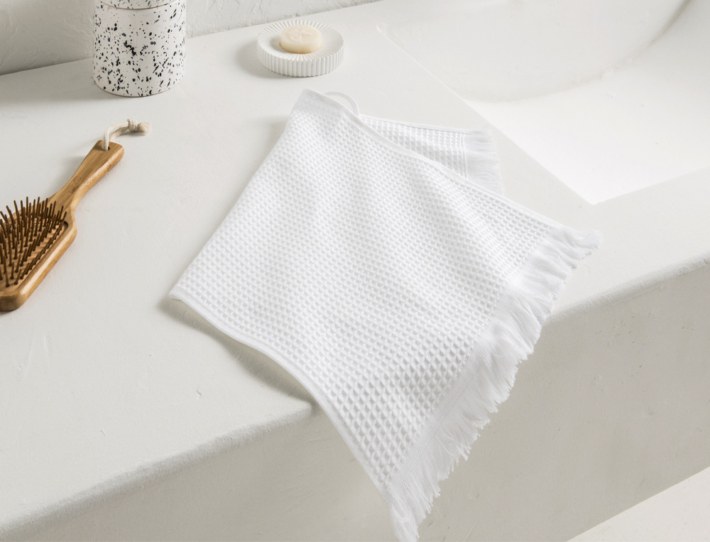 Linge de bain en coton et nid d'abeille L'Estagnol