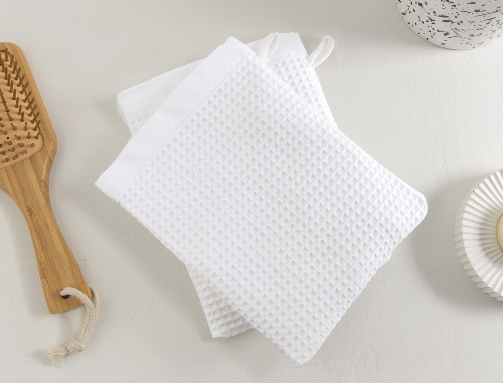 Linge de bain en coton et nid d'abeille L'Estagnol