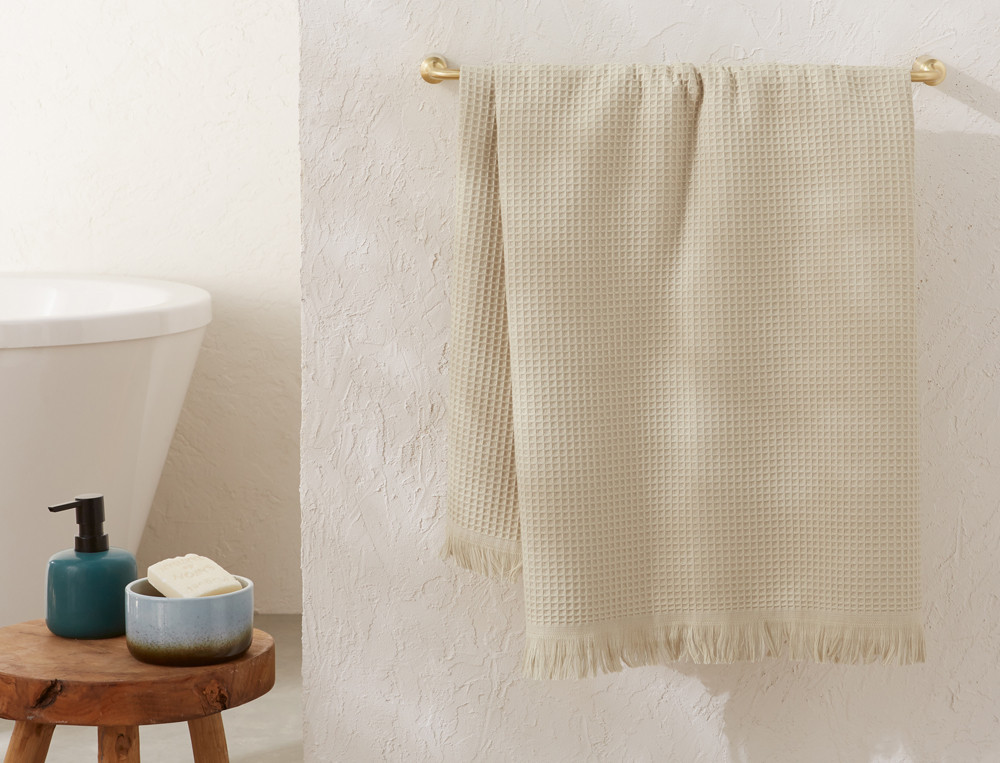 Linge de bain en coton et nid d'abeille L'Estagnol