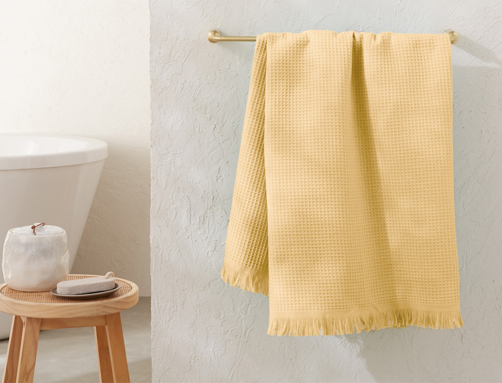 Linge de bain en coton et nid d'abeille L'Estagnol