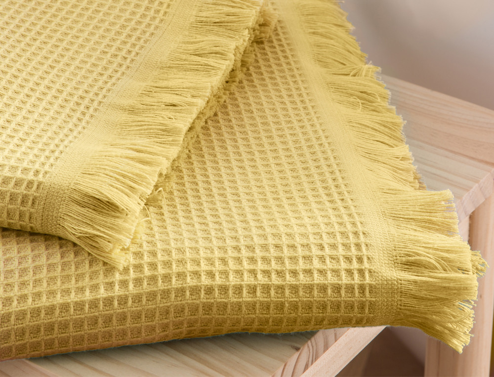 Linge de bain en coton et nid d'abeille L'Estagnol