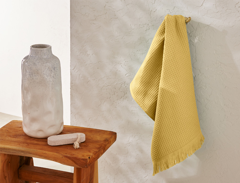 Linge de bain en coton et nid d'abeille L'Estagnol