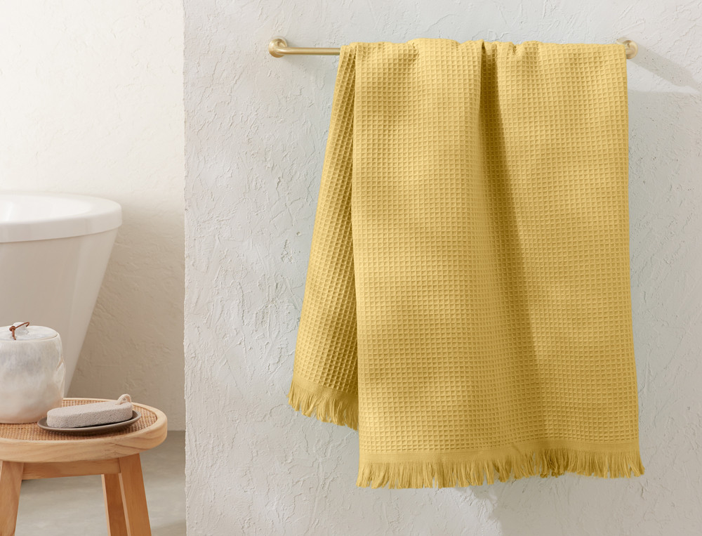 Linge de bain en coton et nid d'abeille L'Estagnol