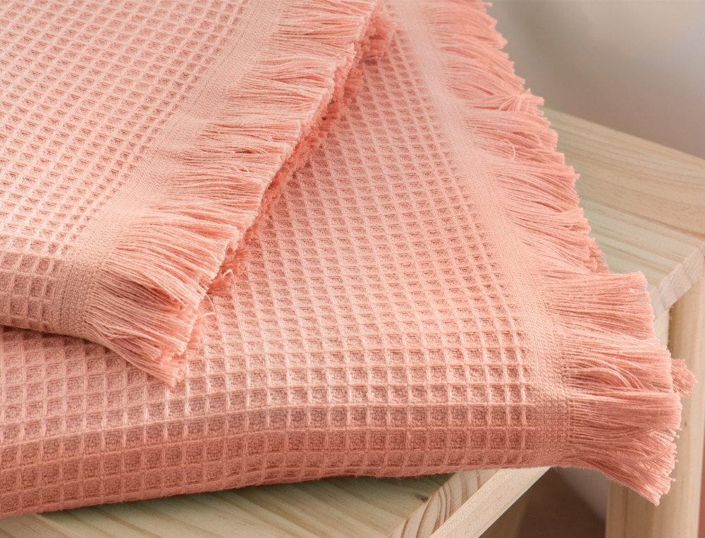 Linge de bain en coton et nid d'abeille L'Estagnol