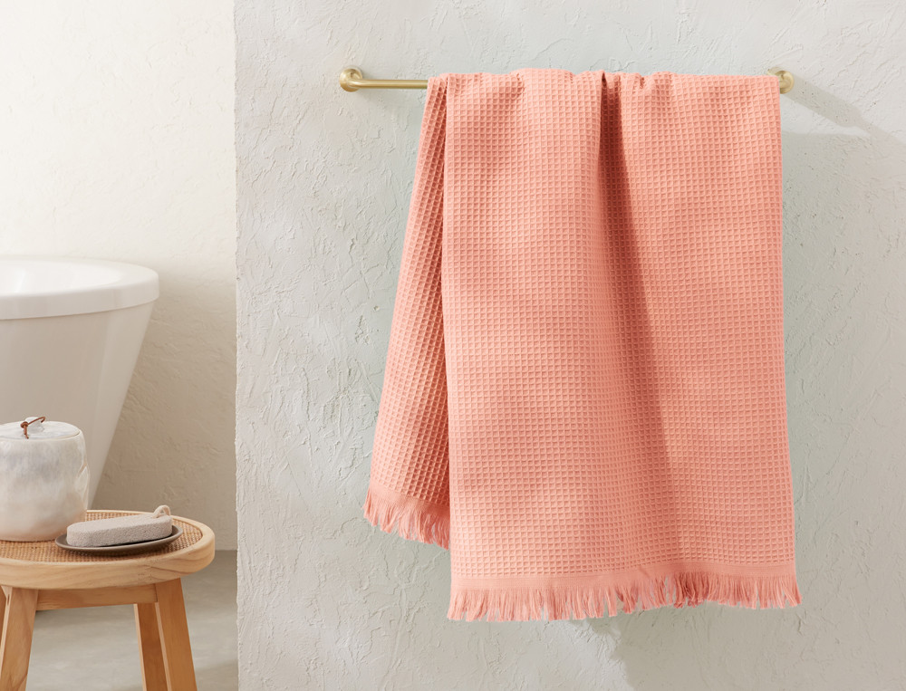 Linge de bain en coton et nid d'abeille L'Estagnol