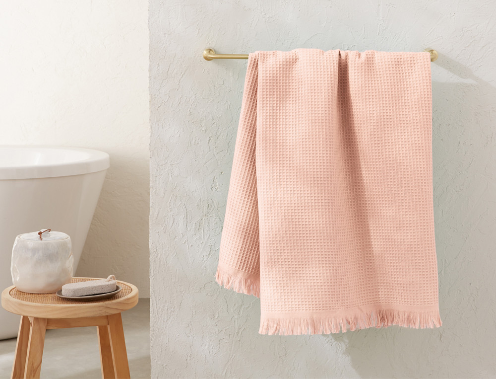 Linge de bain en coton et nid d'abeille L'Estagnol