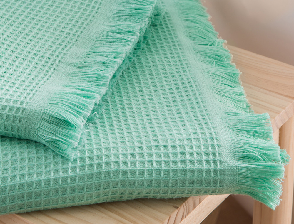 Linge de bain en coton et nid d'abeille L'Estagnol