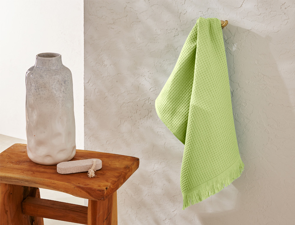 Linge de bain en coton et nid d'abeille L'Estagnol