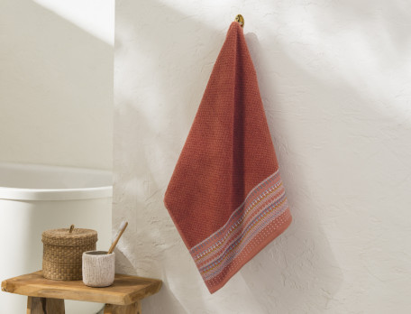 Linge de bain 100% coton large liteau Vallauris