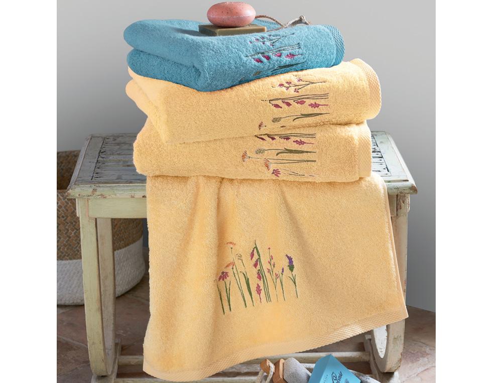 Serviette de bain et serviette invité Saveurs de fleurs