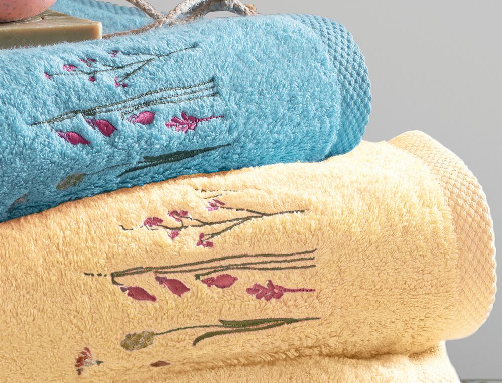 Serviette de bain et serviette invité Saveurs de fleurs