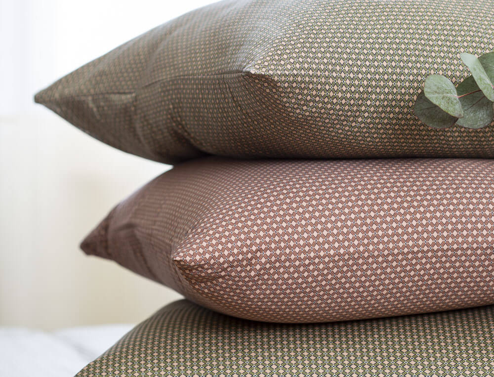 Parure de lit imprimé satin 100% coton Cravate