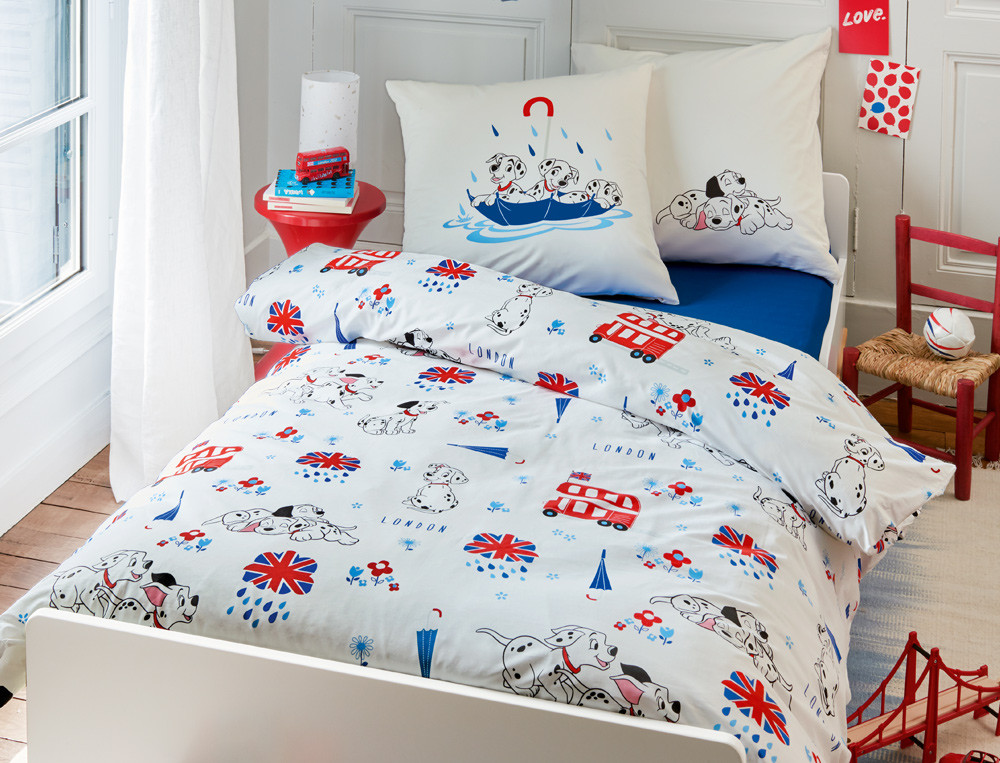 Linge de lit coton imprimé enfant 101 dalmatiens