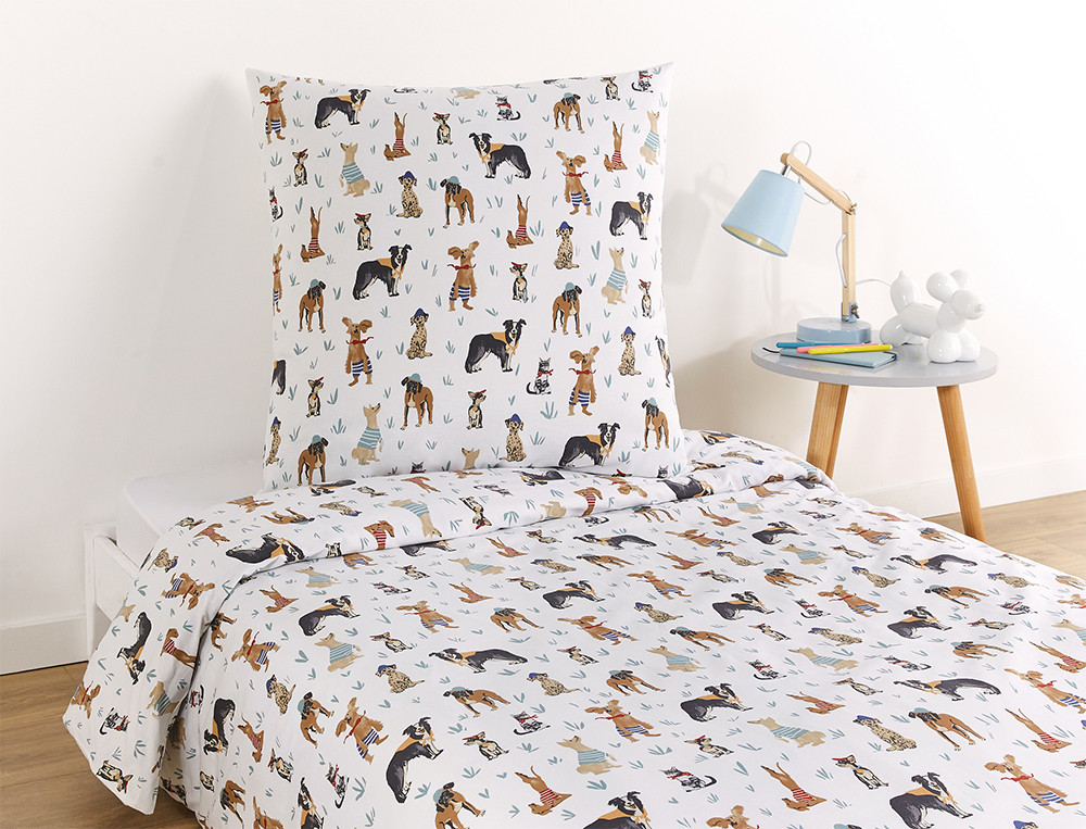 Linge de lit enfant Chiens et chat