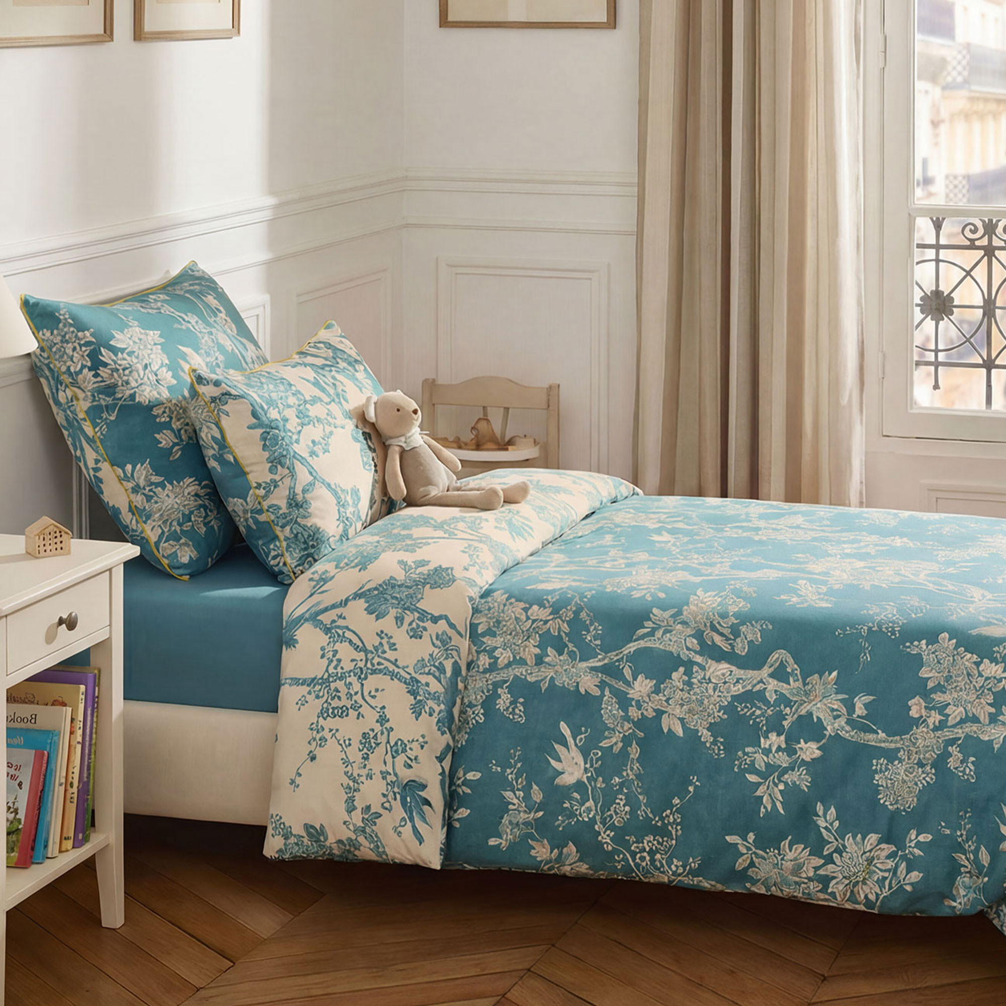 Housse de couette 1 pers. - Coloris Bleu - 140x200cm - Éveil impérial Linvosges