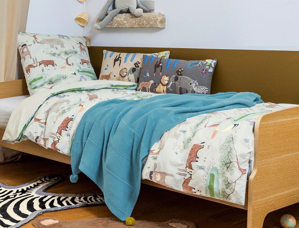 Drap-housse enfant coton Petit safari