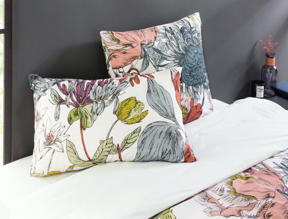 Linge de lit percale imprimé fleuri Extravagance