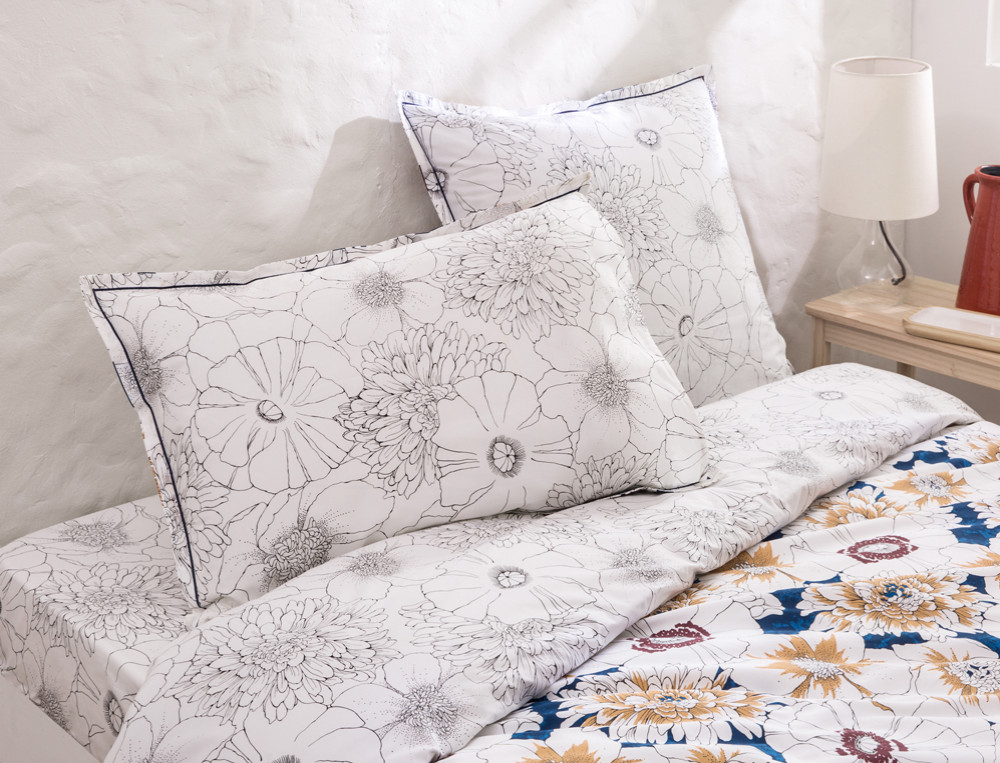 Linge de lit percale imprimé fleuri Fabuleuses