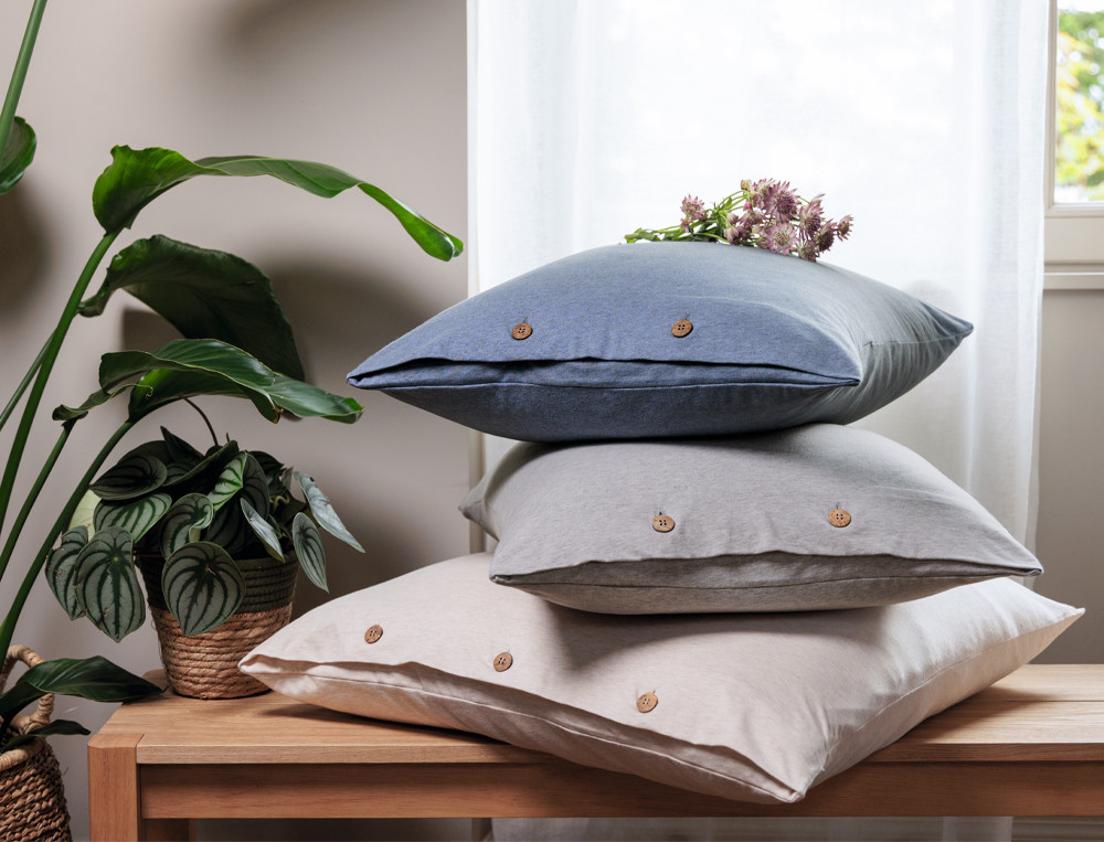 Linge de lit 100% coton Jersey chiné 