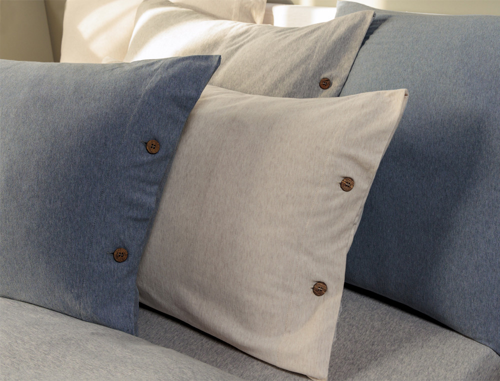 Linge de lit 100% coton Jersey chiné 