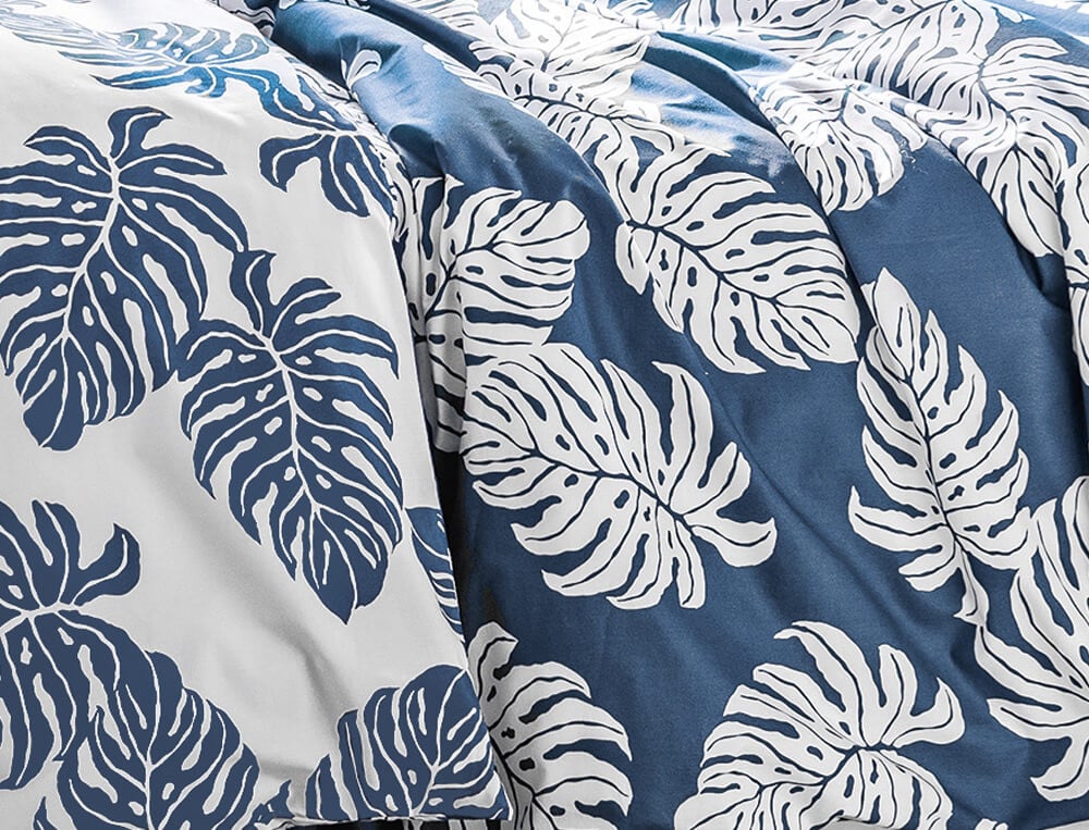 Linge de lit percale coton imprimé Les alizés