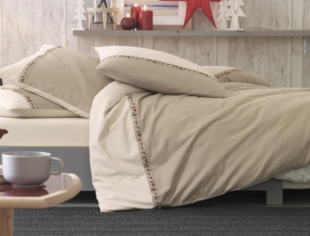 Linge de lit flanelle Les chamois