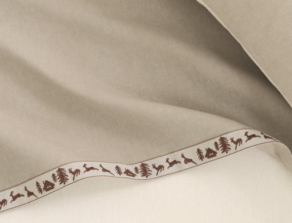Linge de lit flanelle Les chamois