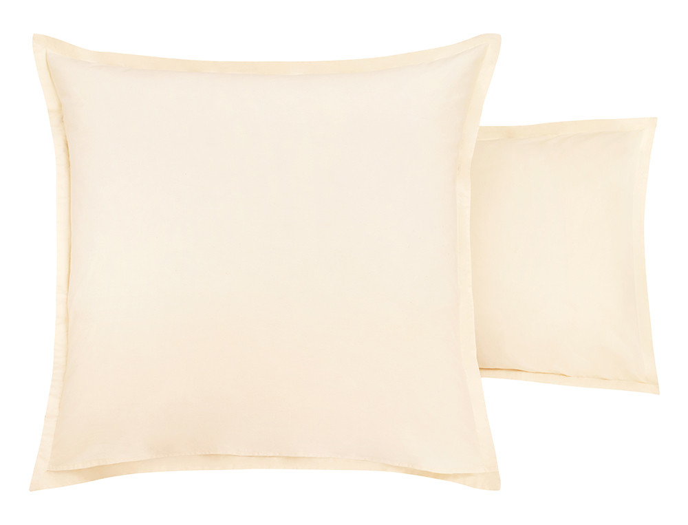 Linge de lit brodé en percale lavée 100% coton Mascarpone