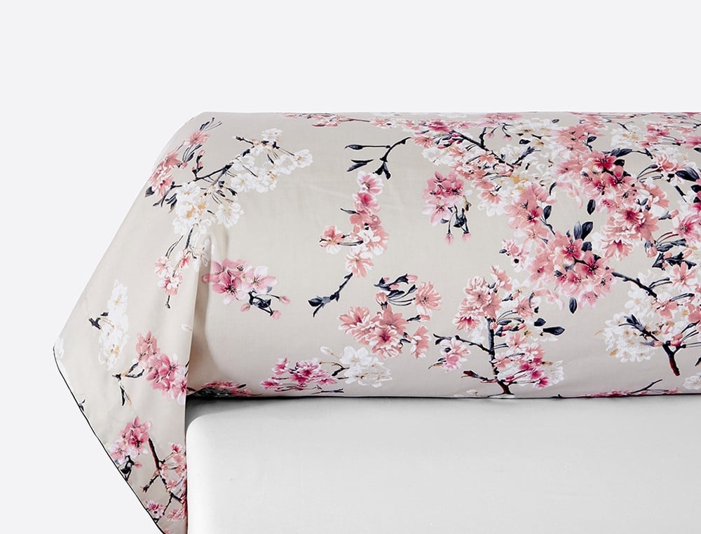 Linge de lit satin Pommier du Japon