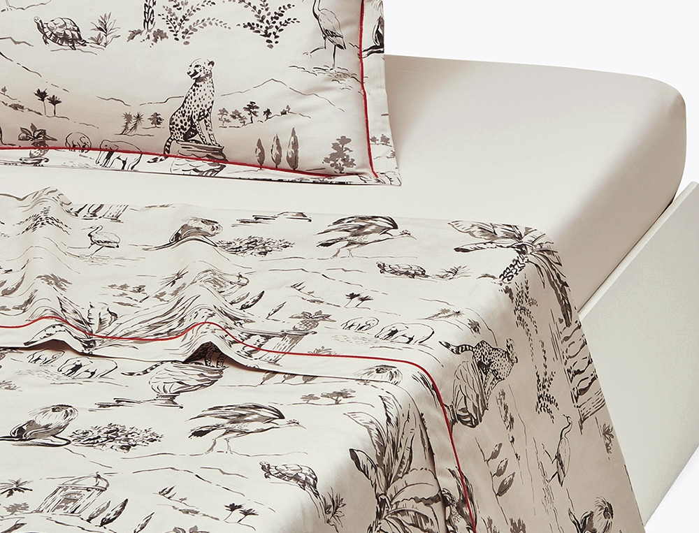 Linge de lit percale 100% coton Toile d'Ailleurs