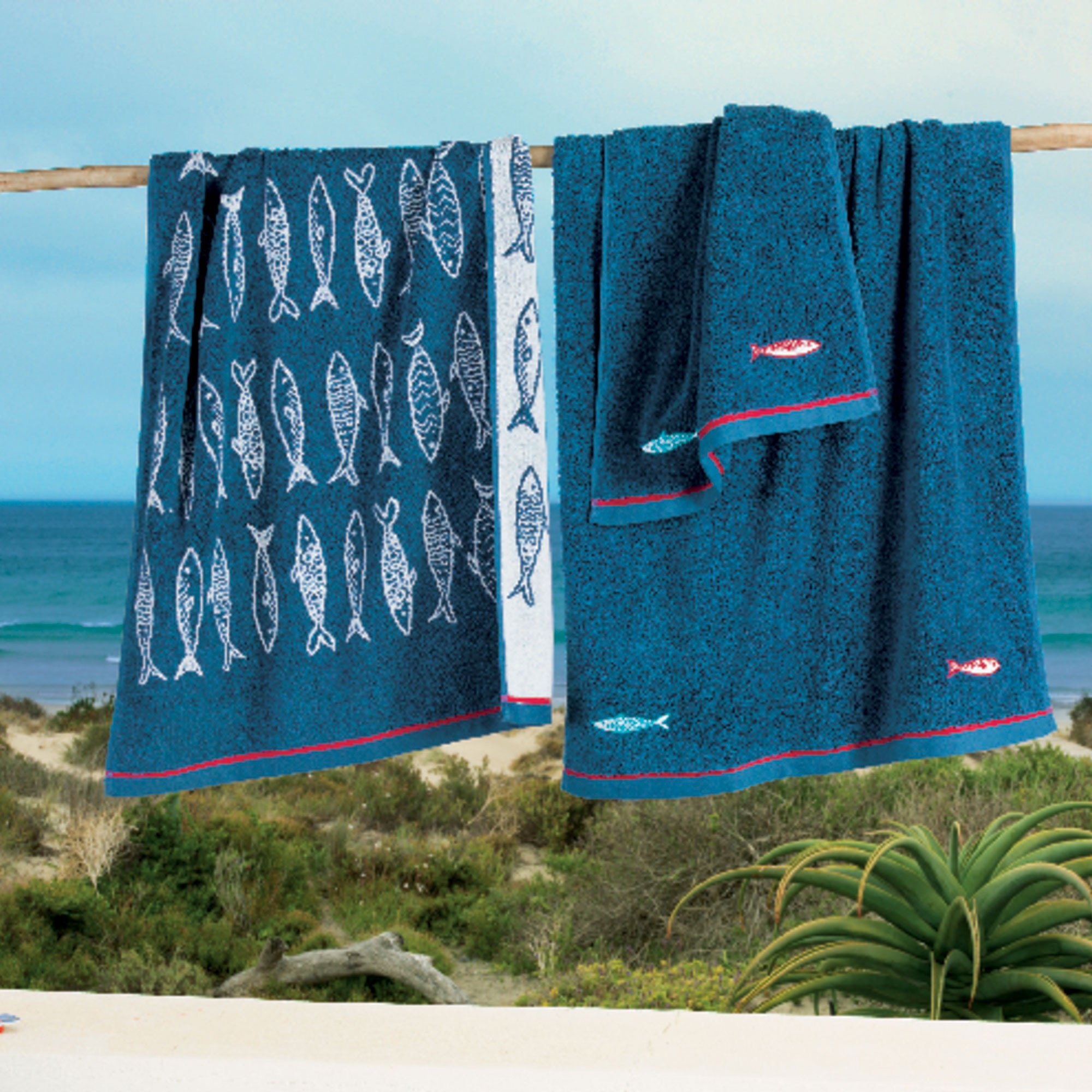 Drap de bain Du côté de Belle-Île jacquard