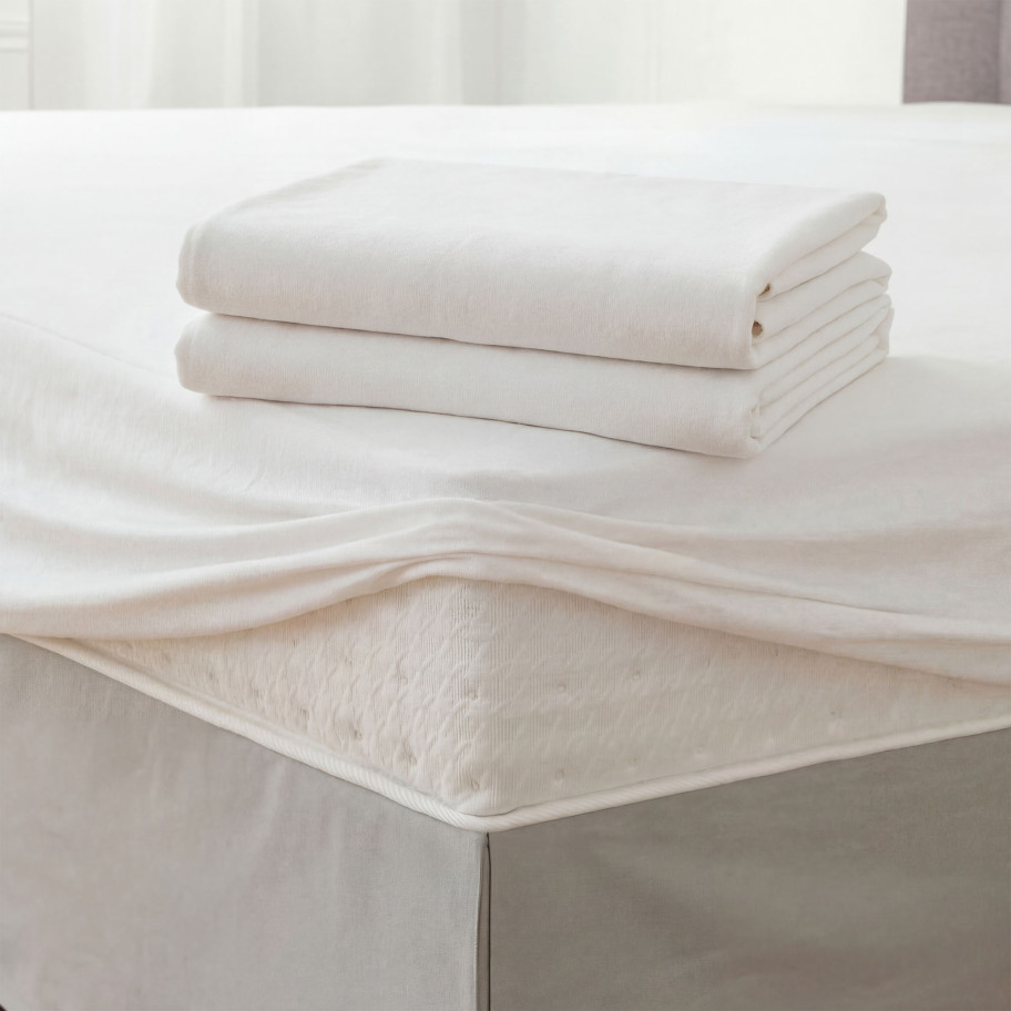 Pack 2 protège-matelas imperméables Molleton élastomère 200g/m2