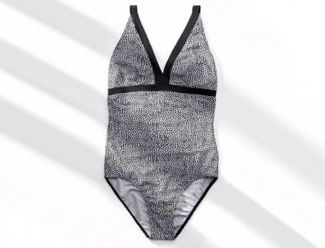 Maillot de bain 1 pièce imprimé En contraste