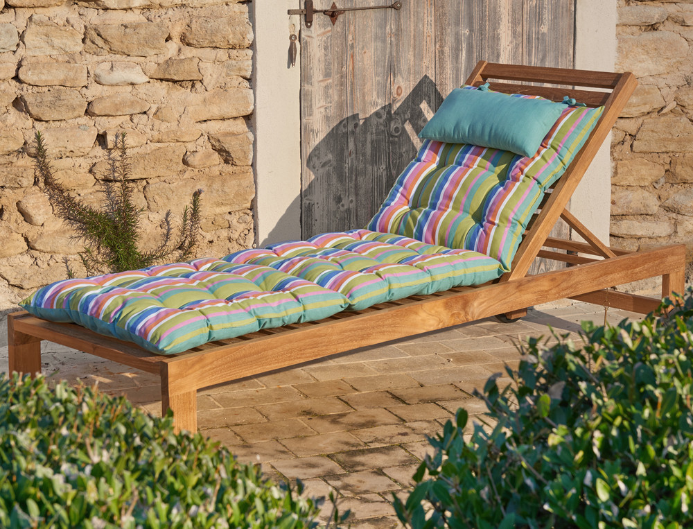 Matelas bain de soleil Farniente Rayures tissé-teint