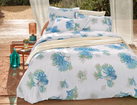 Linge de lit Mer du Sud percale 100% coton