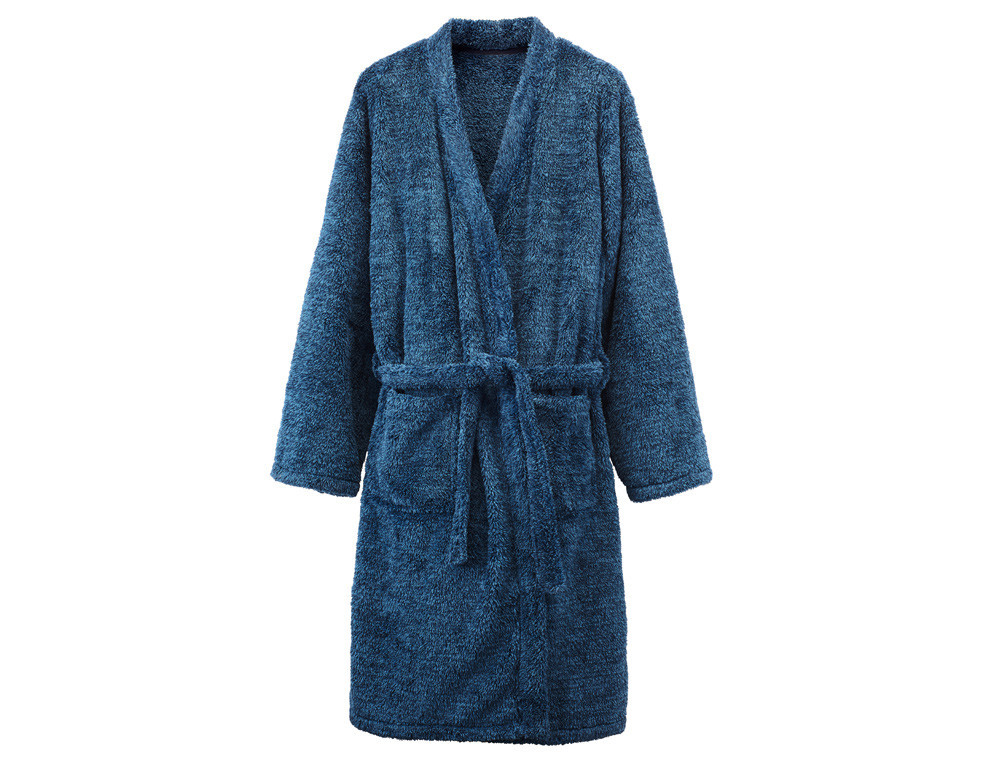 Morgenmantel Morgenblau Fleece Linvosges