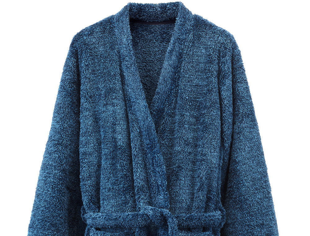 Morgenmantel Morgenblau Fleece Linvosges