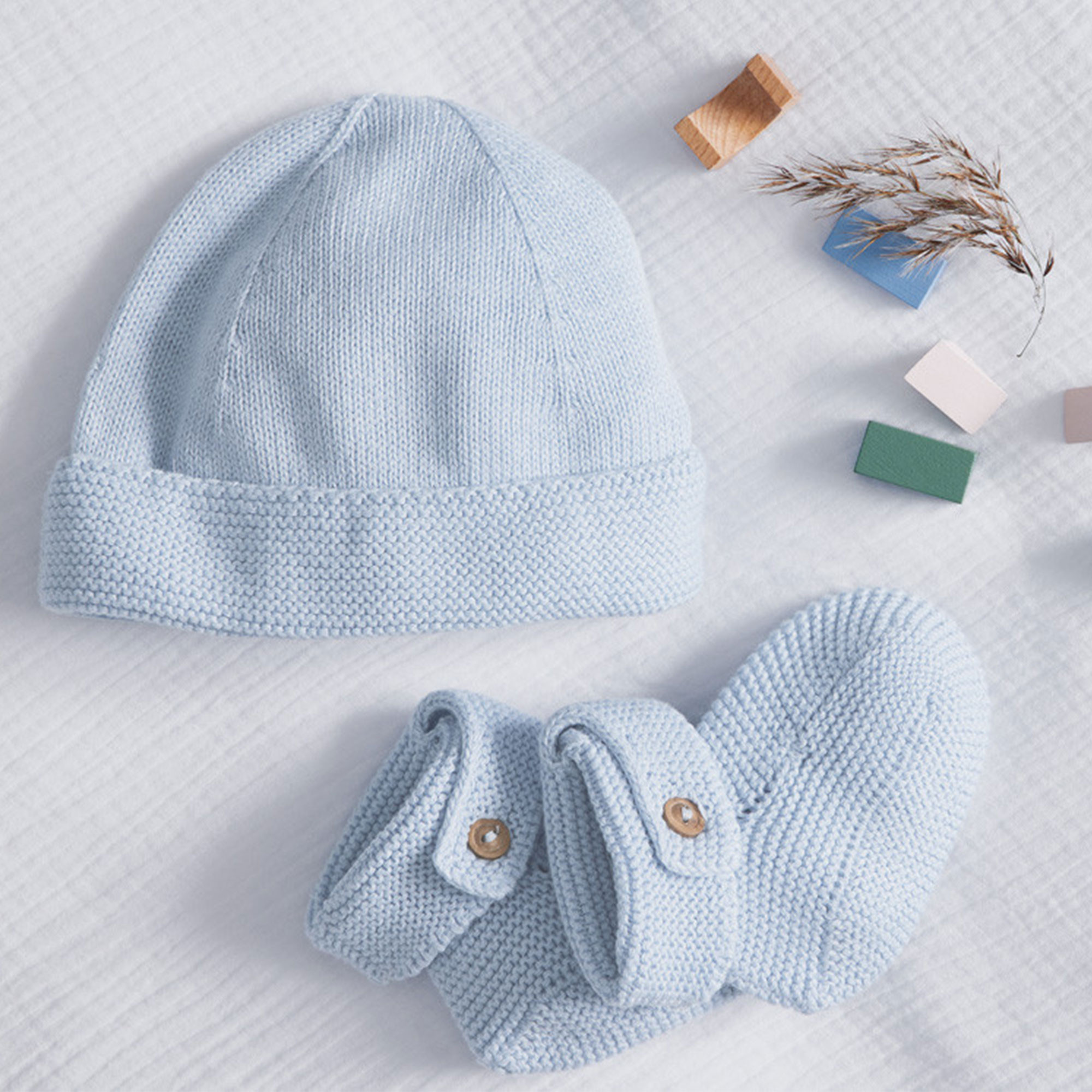 Mütze & Socken Kleiner Pinguin Baumwolle-Kaschmir-Mix