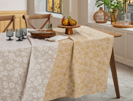 Nappe Rectangulaire 140x180 Toile Cirée Imperméable Linge de Table Nappe  Anti Tache Toile Cirée Rétro Fleurs PVC Nappe Enduite Lavable pour Table à  Manger Salle a Manger Cuisine Jardin Beige