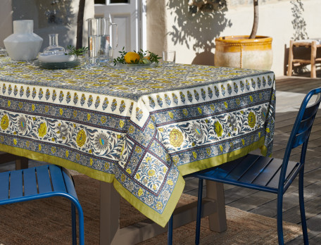 Nappe  imprimé placé motif végétal Yuzu